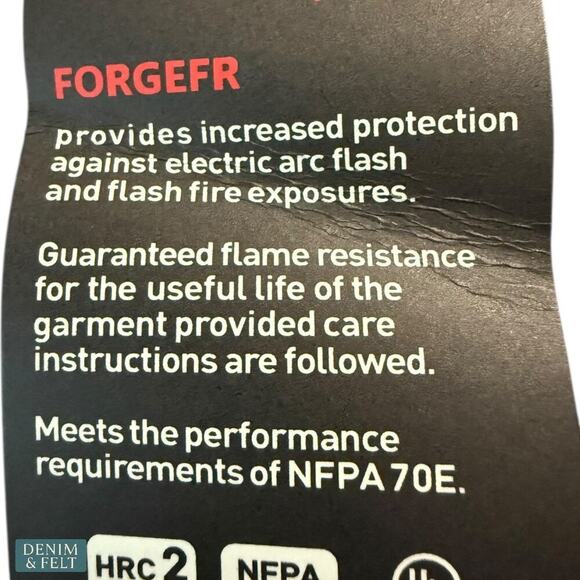 Forge FR Flame Resistant Black Long Sleeve Work Shirt 4XL HRC2 NFPA 70E NEW~NWT - Picture 7 of 8